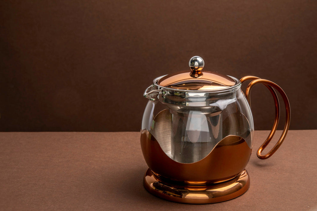 image Glass and Copper Tea Infuser, 2-cup